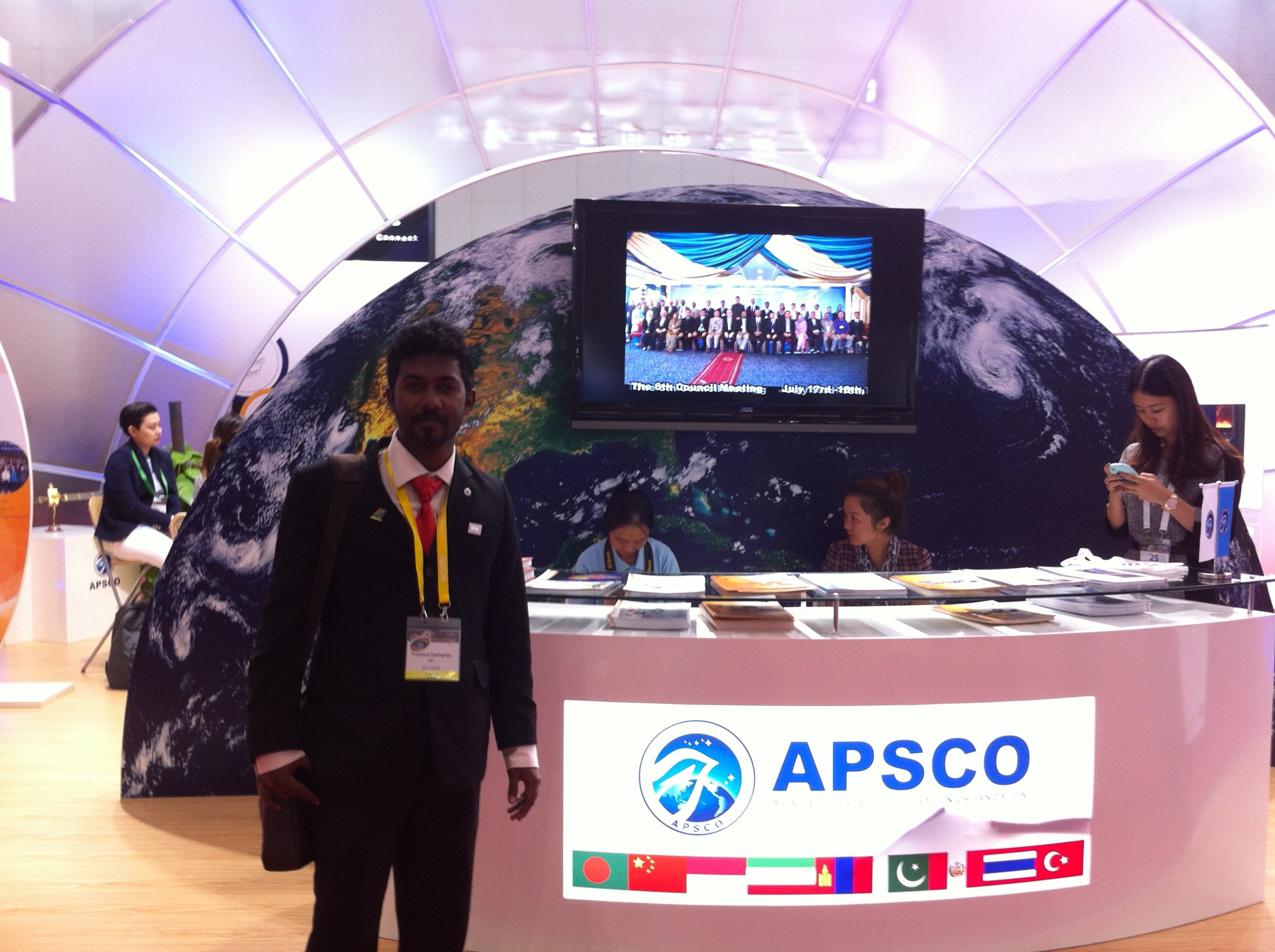 At APSCO booth
